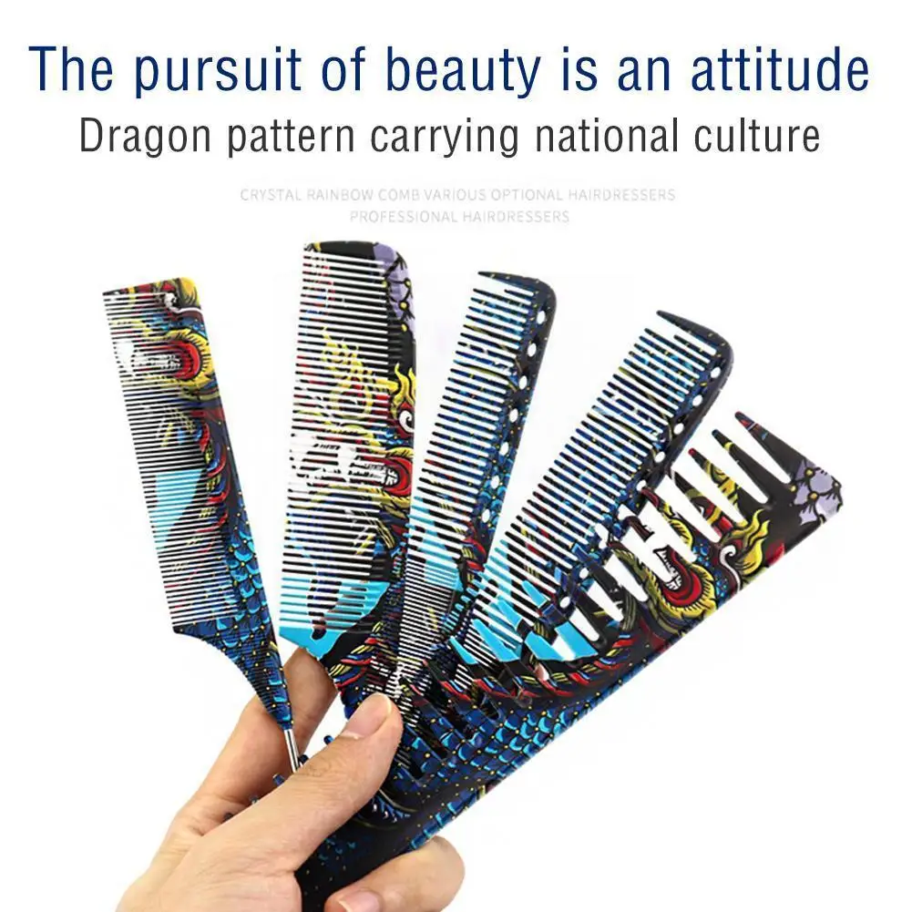 

Dragon Scale Haircut Comb Pointed Tail Comb Men's Flat- Comb Comb Temperature High Double-sided Anti-static And Comb U5p7