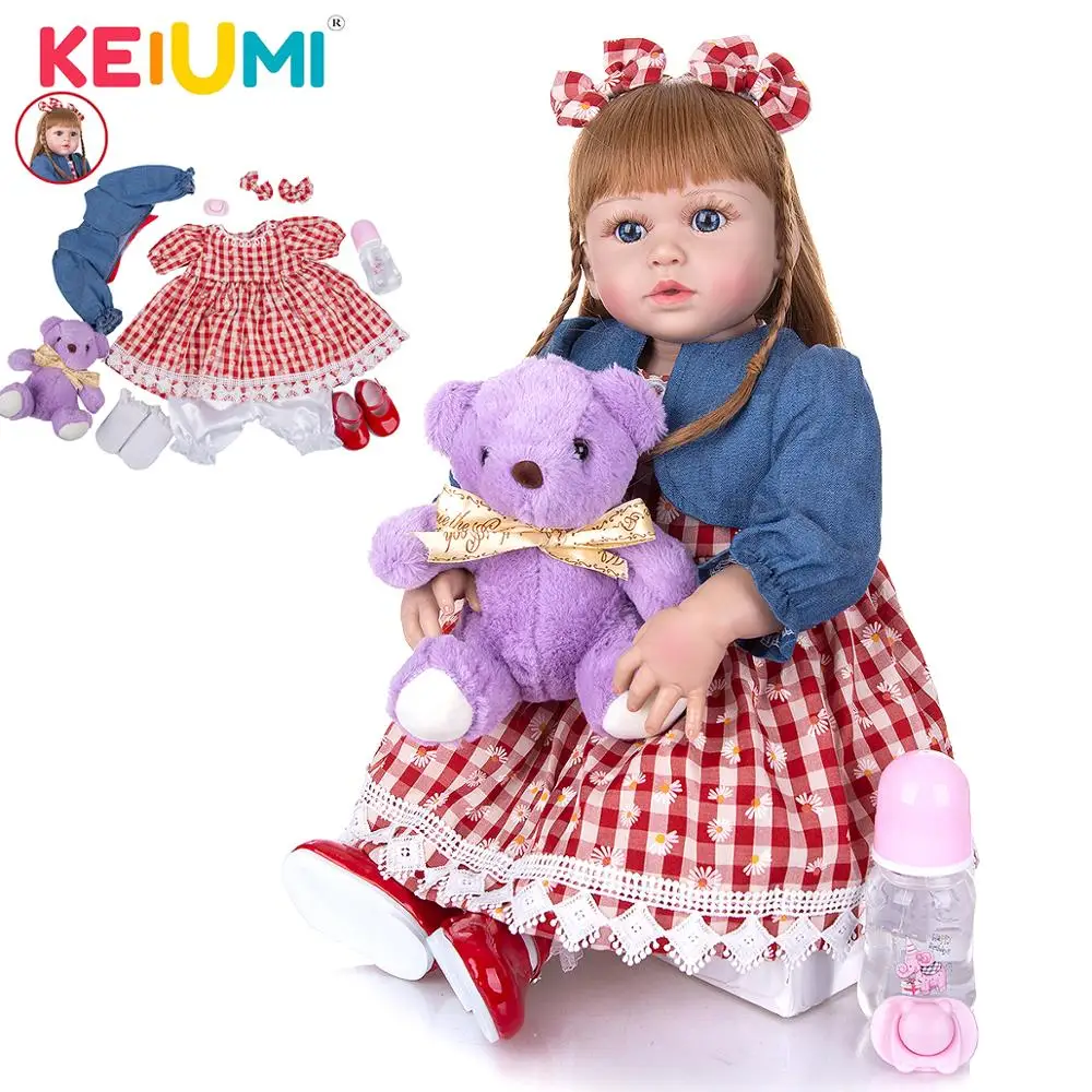 KEIUMI 23 дюйма полностью силиконовый корпус виниловые куклы-Новорожденные куклы 55