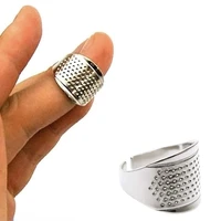 silver household thimble diy handmade supplies adjustable size silver white sewing tools and accessories sewing supplies