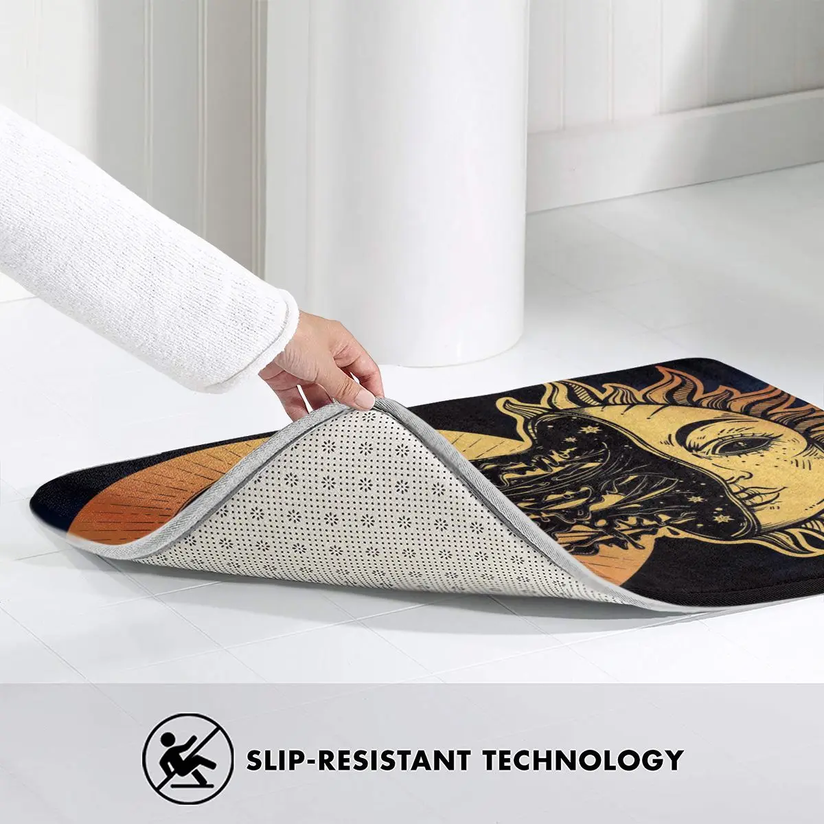 

Bath Rugs Non-SlipBath Mats Absorbent Bathroom Rugs for Shower Kitchen Laundry Room Bedroom