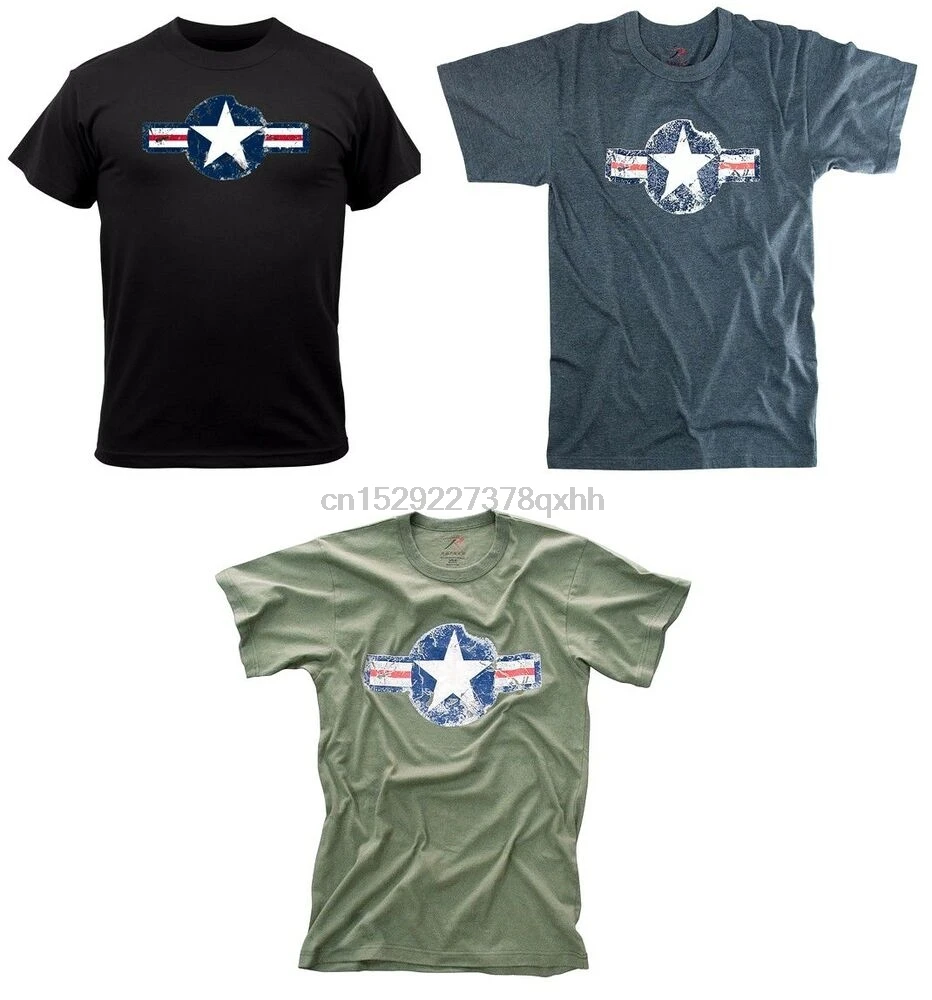 Мужская футболка в винтажном стиле милитари логотип Военно воздушных сил