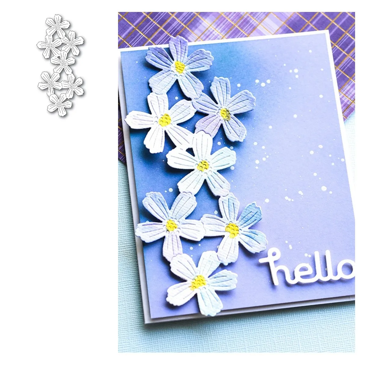 

Dies Scrapbooking Metal winter jasmine Cutting Dies Craft Embossing Make Paper Greeting Card Making Template DIY Handmade 2021