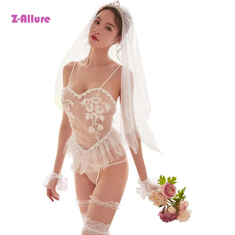Для женщин кружева платье Боди женское пикантное нижнее белье Белье для сна