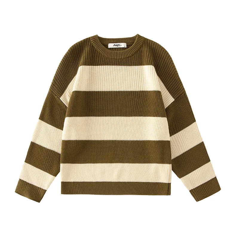 

Autumn Winter Striped Sweaters For Boys Kids Soft Cotton Warm Knitted Pullovers Children Casual Knitwear Thermal Knitting Tops