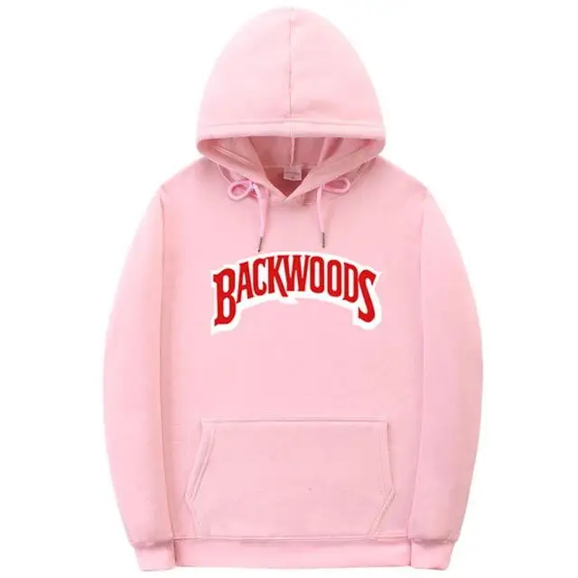 pinkBA Толстовки с закручивающимися манжетами, уличная одежда, Backwoods, толстовка с капюшоном, Мужская модная Осенняя зимняя Толстовка в стиле хип-хоп, пуловер - Цвет: pinkBA