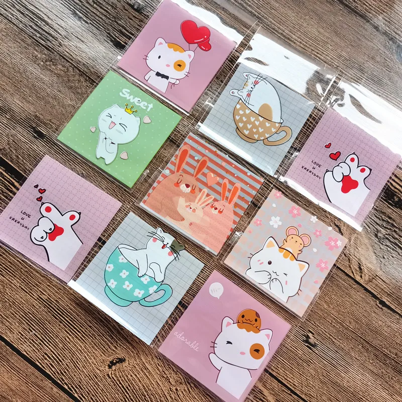 Пластиковые самоклеящиеся пакеты в виде розового единорога 100 шт. для печенья