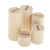 magideal set of 5 wooden rings display jewelry square stand showcase