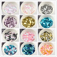 360pcsbag 614mm oval folded sequins horse eyes shape sequin pvc paillettes diy crafts wedding sewing lentejuelas accessories