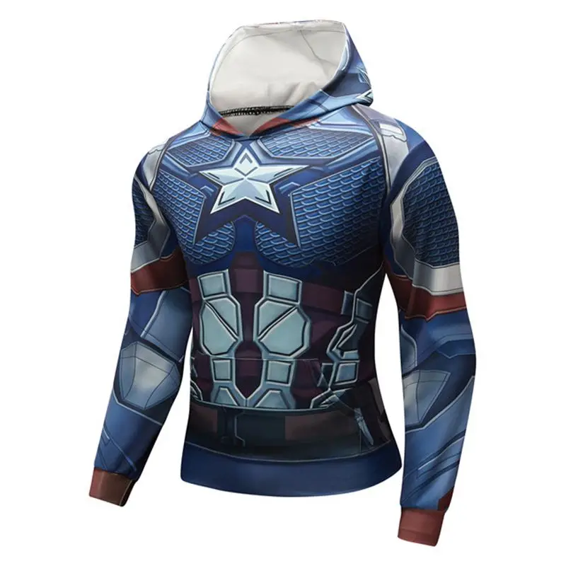 Толстовки с капюшоном 3D принтом мстители Железный человек Человек-паук