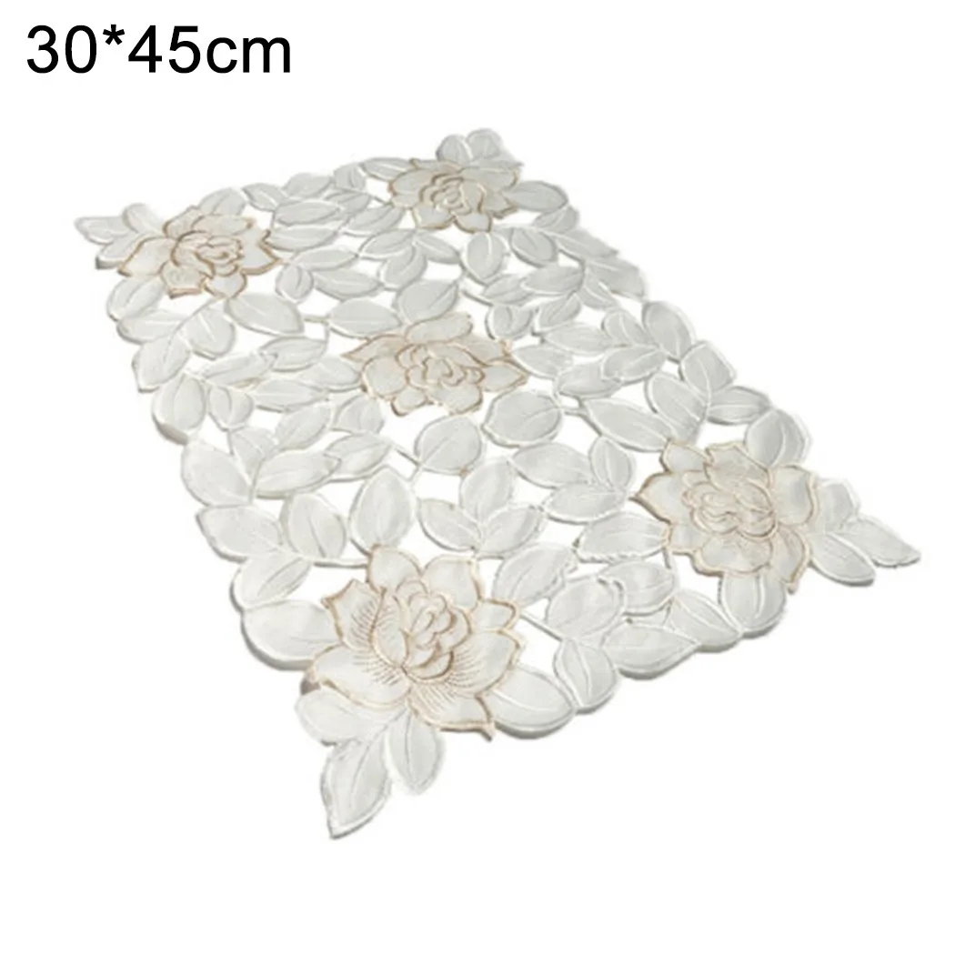 

Runner Table Runner Table White Dining Embroidered Flower Lace Mats Kit