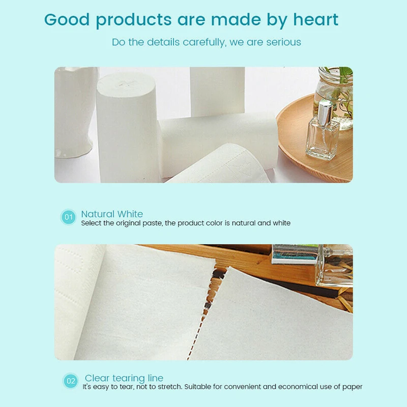 

12 Rolls Toilet Paper Bulk Rolls Tissue Bathroom White Soft 3 Ply Household Home KG66