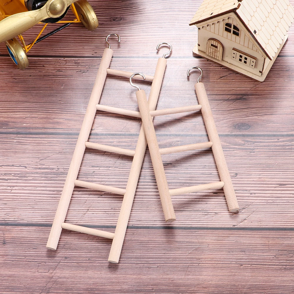 Climbing 3/4/5/6/7/8 Ladder Bird Cage Handcraft Wooden Swing Scratcher Birds Toys Parrot Training Supplies Durable Wholes | Дом и сад