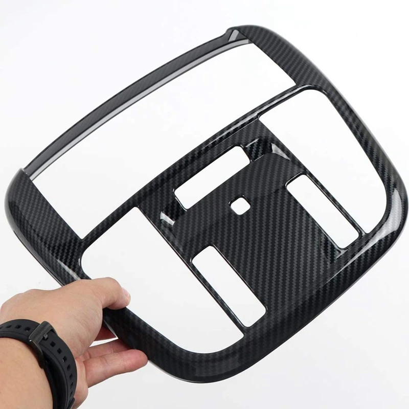 

Car Carbon Fiber Front Reading Light Lamp Decorative Cover Trim for Dodge Charger 2011-2020 Accessories