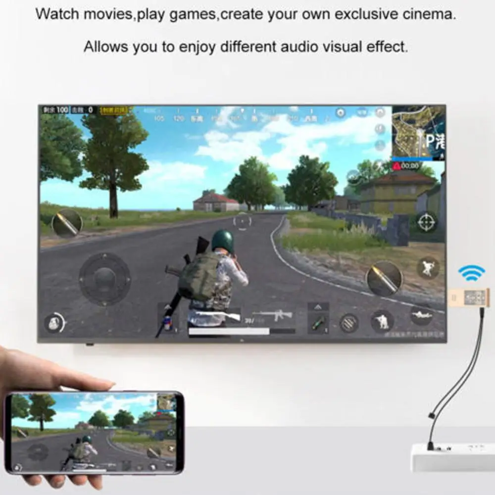 Wi Fi на Hdmi Беспроводной 4 в 1 экран для Apple Android подключенный ТВ проектор|USB-гаджеты| |