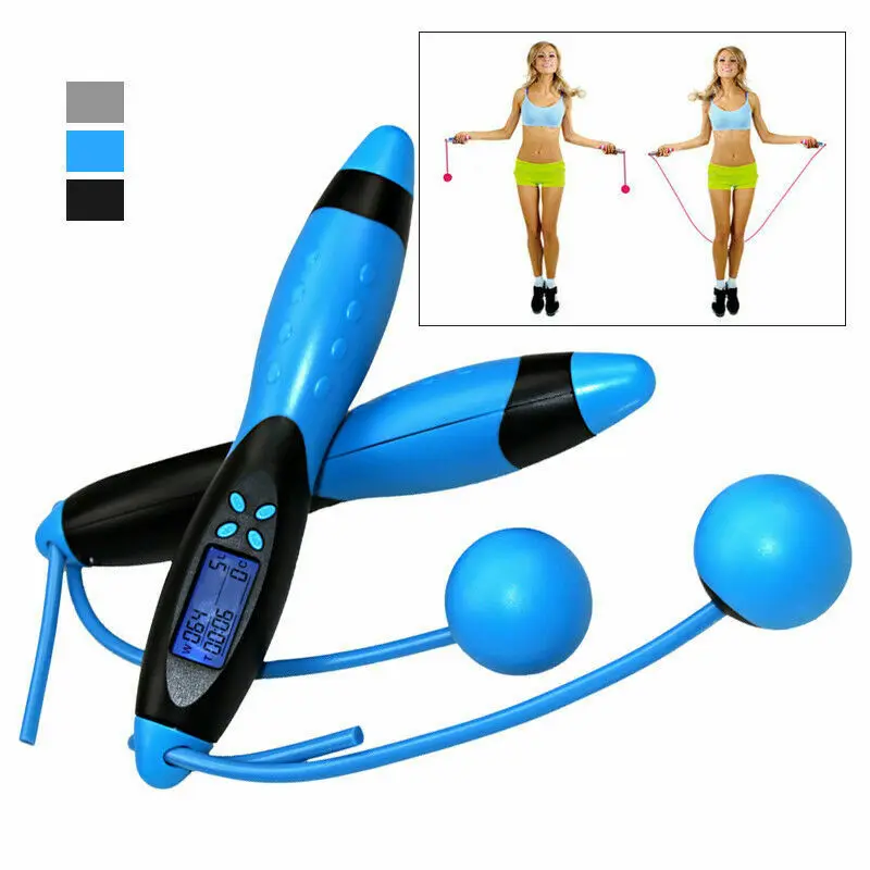 

Digital LCD Jump Jumping Skipping Rope Calorie Counter Timer Gym Fitness Home