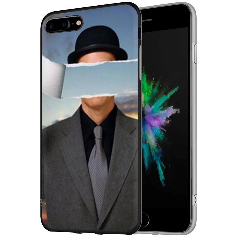 Мягкий силиконовый чехол для телефона EWAU Rene Magritte iphone 12 Mini X XR XS 11 Pro Max SE 2020 5 5s 6 6s 7 8