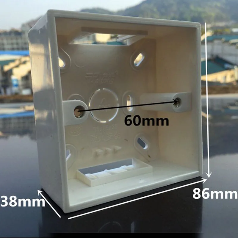 86 Type Universal Flame Retardant Wall Junction Boxes 86*86*38mm PVC Wiring Bottom Box For Switch Outlet |