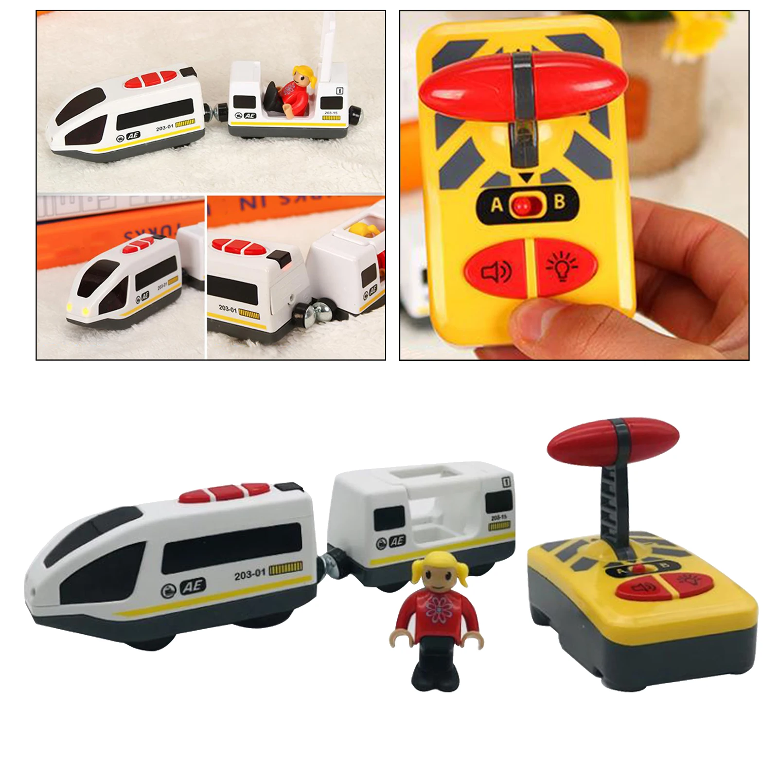 

RC Magnetic Train Set Engine Train Toys with Sound & Light for Toddler Kids
