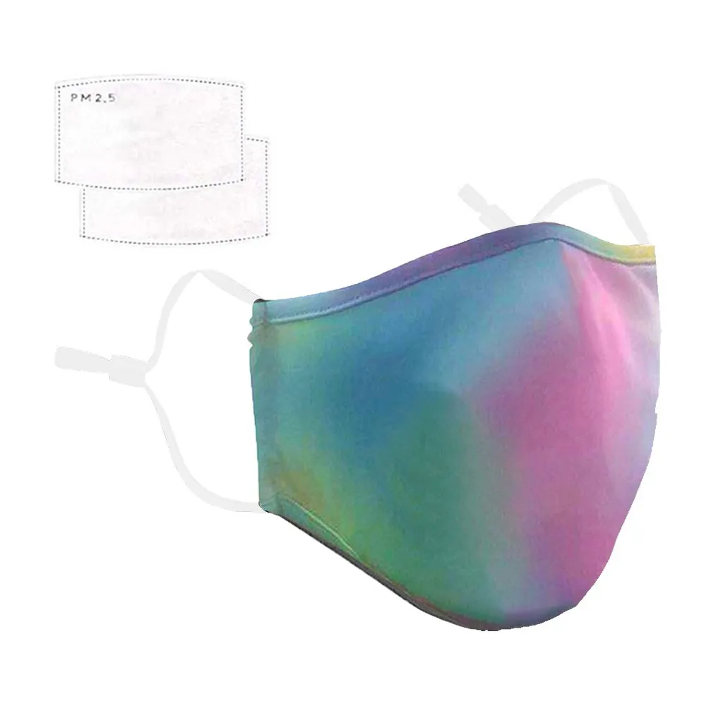 

Adult Unisex Printed Double-layer Mask Washable Reusable Mouth Masks Windproof Mouth-muffle face shield Masque maseczki ochronne