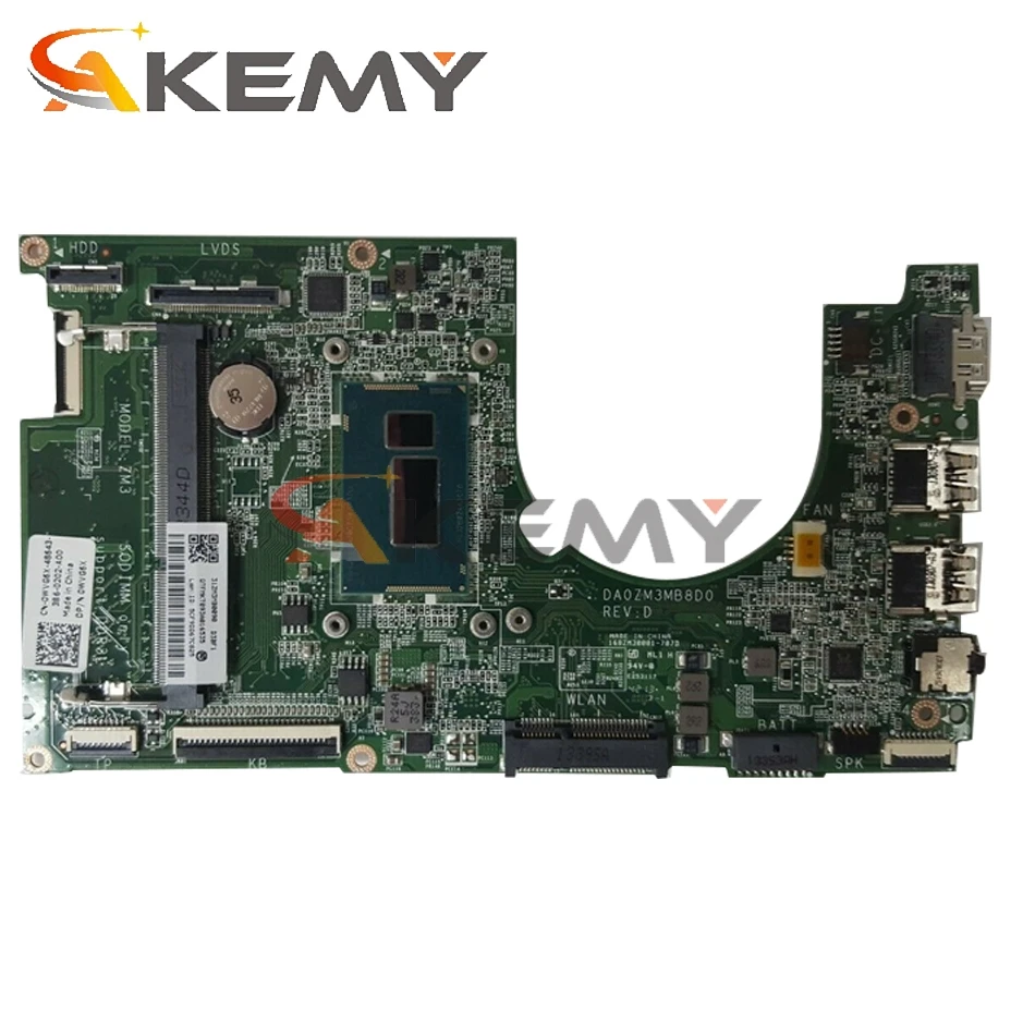 Akemy 0RTRXW CN-0RTRXW DA0ZM3MB8C0 для DELL 3137 3043 3152 3157 материнская плата ноутбука P-3556U
