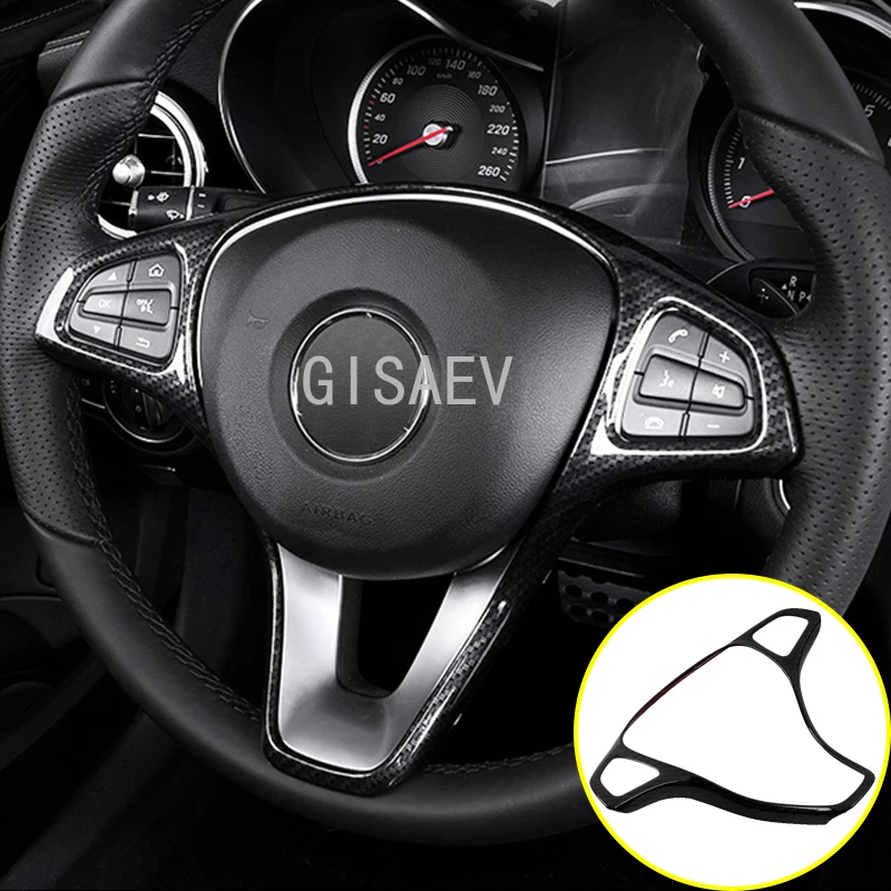 

for Mercedes-Benz C-Class W205 E-Class W213GLC X253 ABS carbon fiber style car steering wheel decorative cover car accessories