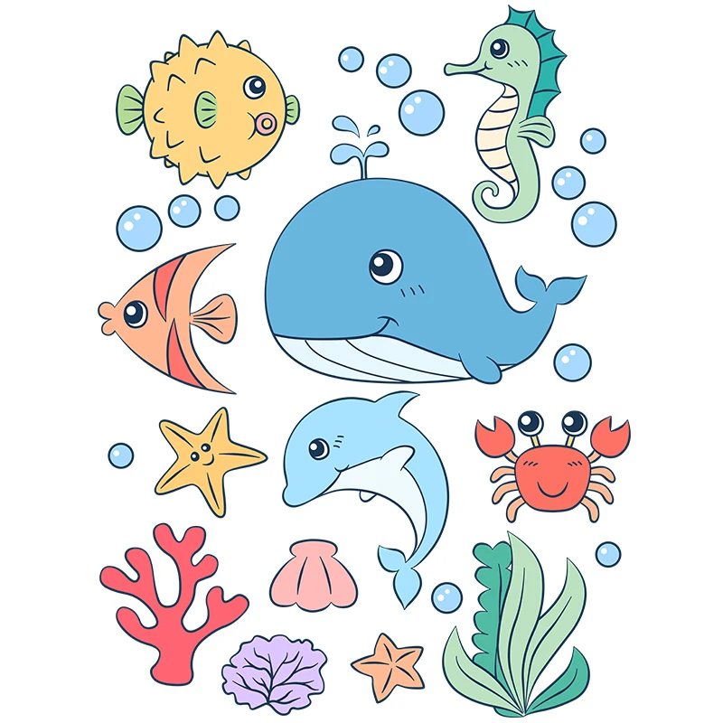 

Cartoon Wall Stickers for Kids Rooms Baby Bedroom Decor Wallpaper Bathroom Toilets Stickers Waterproof DIY Vinyl Home Decoration