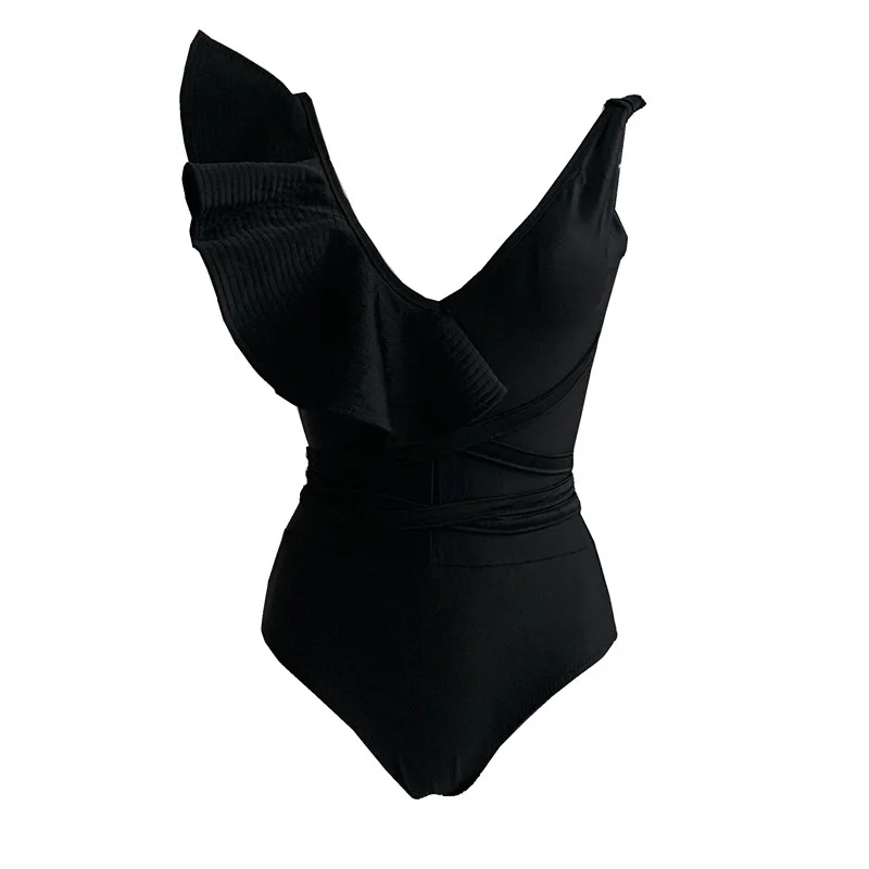 

One Piece Swimsuit Women Swimwear With Push Up For Full Bikini Lady's Swim Wear 2020 New Feeling Backless Solid Polyester Sierra