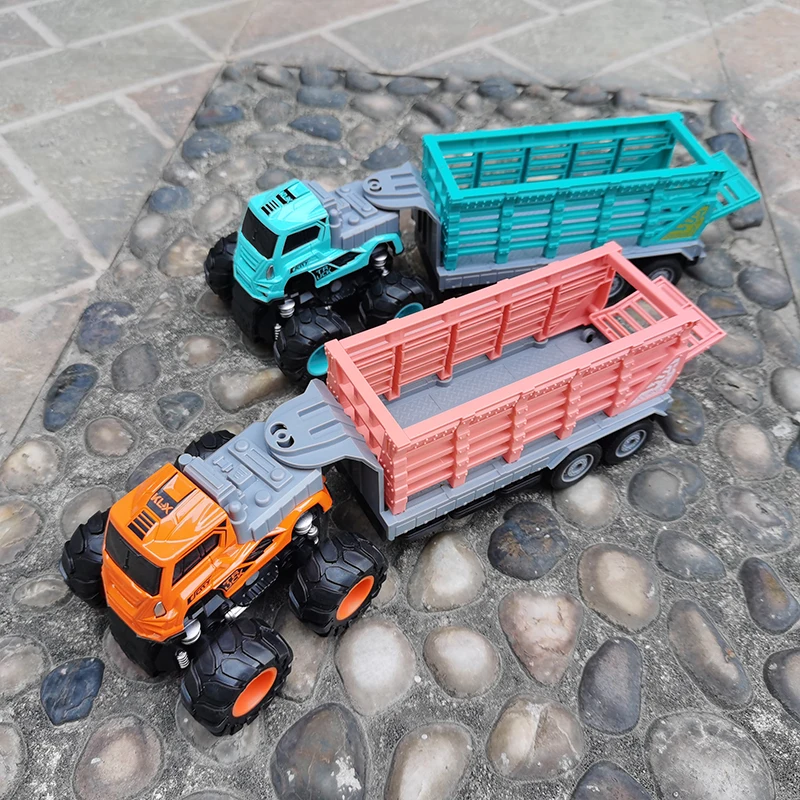 Figuras de acci&oacute;n de coche de transporte de Tractor de aleaci&oacute;n para ni&ntilde;os, juguetes educativos de aprendizaje temprano para ni&ntilde;os, regalo de cumplea&ntilde;os y Navidad-2