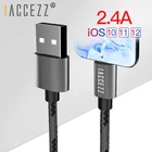 ! ACCEZZ для Apple, кабель для быстрой зарядки, 8 Pin для iPhone X 7 6 8 6S 5S Plus XS MAX XR для iPad Mini 4, кабели для зарядного устройства