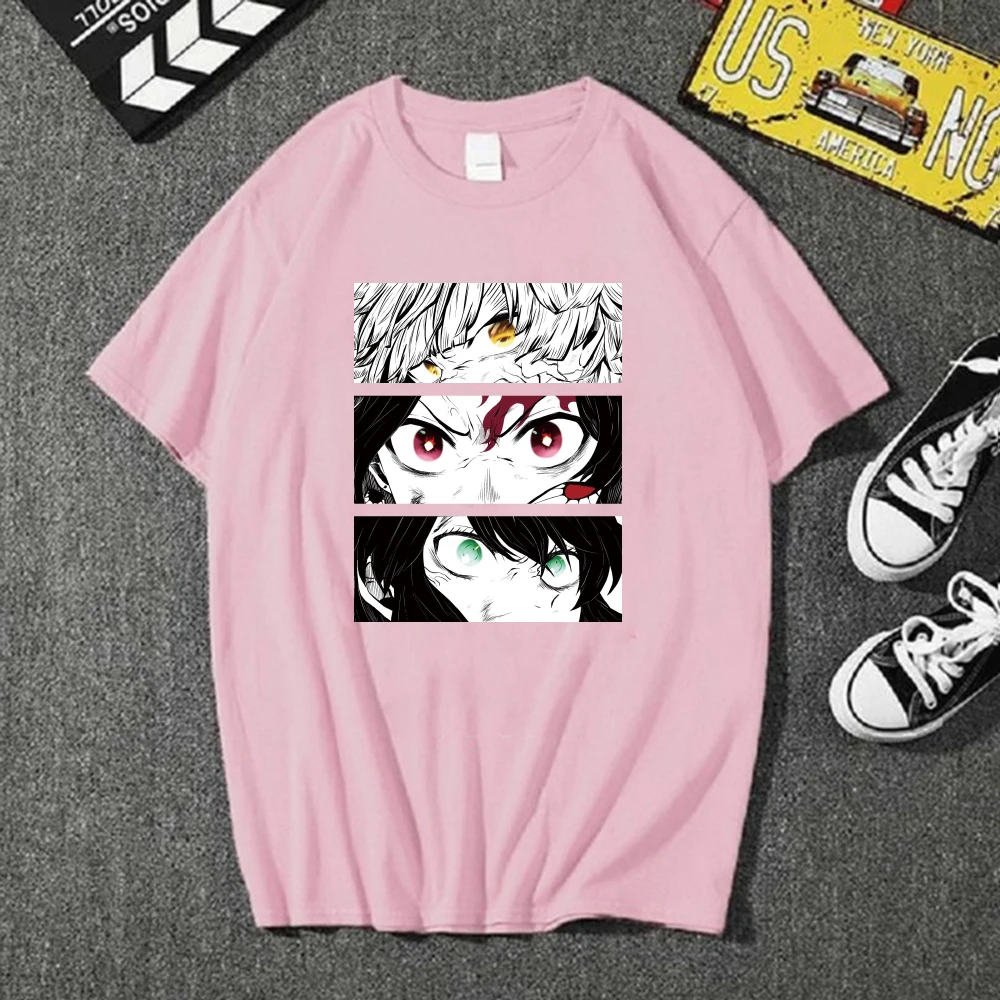 

Demon Slayer T-shirt O-neck Loose Casual Fashion Print Anime Cloth Unisex