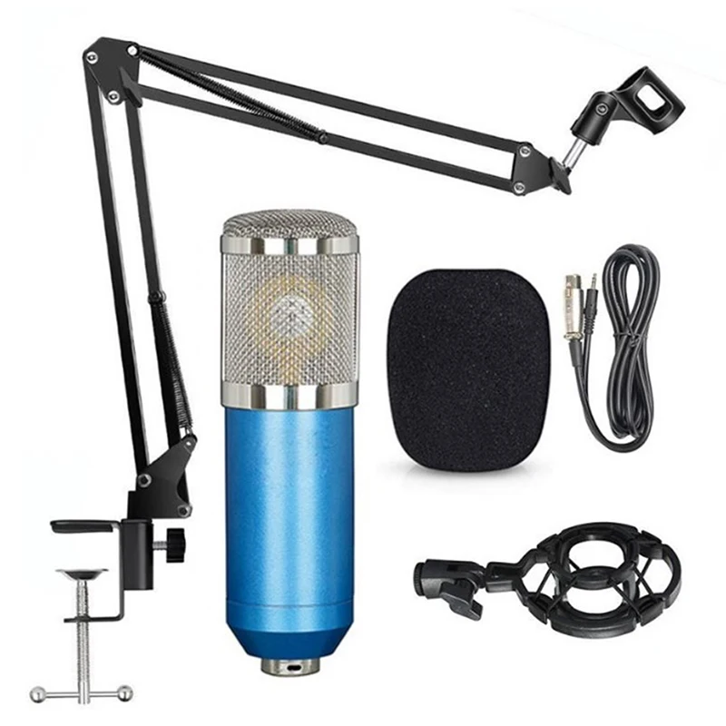 Конденсаторный микрофон BM800 Студийный с подставкой для записи звука в режиме