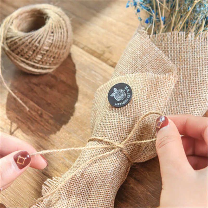 30 м натуральный Мешковина гессийский джутовый шнур шпагат пеньковая веревка