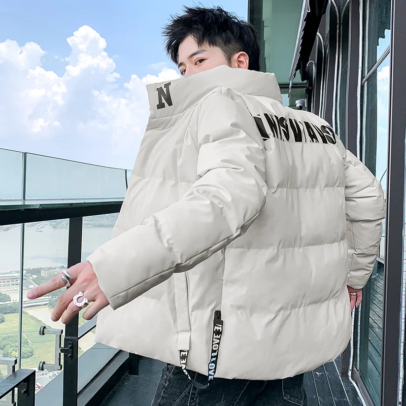 Men's coat winter 2020 new cotton-padded jacket couple style warm slimming trend short cargo down jacket