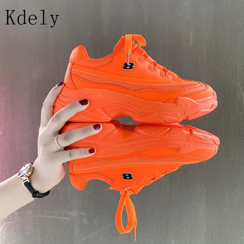 Женские кроссовки на платформе Белые Повседневные желтая повседневная обувь