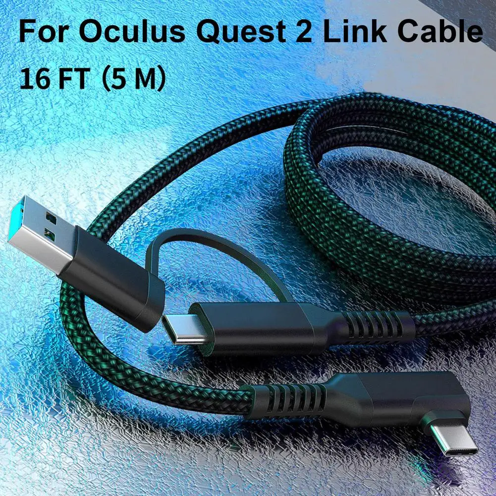 Кабель для передачи данных Link USB- C VR Quest/2 Type- 3 0 5 м прочные кабели быстрой зарядки