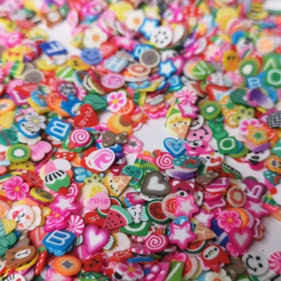 500/1000 шт. 5 мм Смешанные Цветочные глиняные бусины для украшения рукоделия плоский