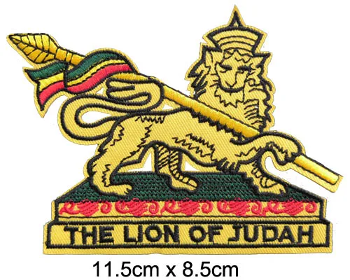 Лев с флагом вышитые железные нашивки мультфильм комиксы Иуды ткань аксессуары