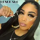 Оправа для солнцезащитных очков унисекс, винтажные, с бриллиантами, в стиле стимпанк, треугольная, украшения для очков