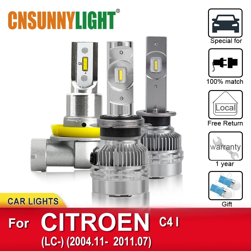 Супер яркий светодиодный налобный фонарь CNSUNNYLIGHT для CITROEN C4 I LC 2004 2011|Передние