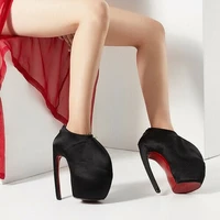 Womens Armadillo Super High Spike Heel Design Sexy Night Club Black Big Size