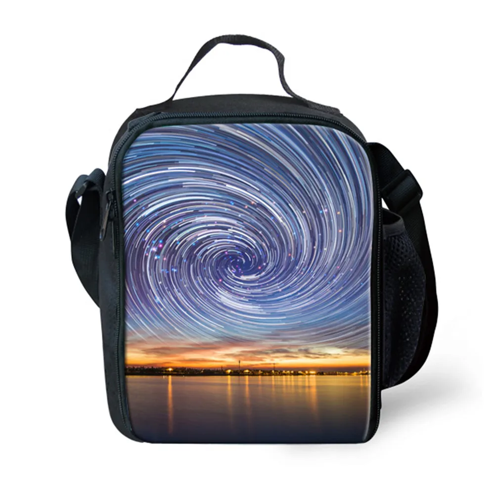 

Children Lunch Bag Portable Insulated Canvas Lunch Bag Thermal Food Picnic Lunch Bags For Women Kids Starry Sky Pattern