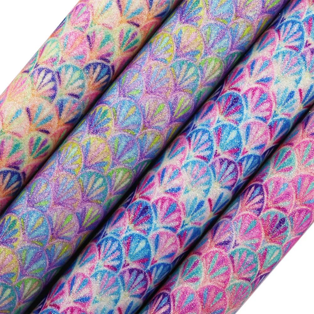 Рулон чешуи рулона 30 см х 134 из искусственной кожи с блестками для сережек бантов