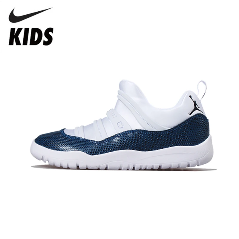 AIR JORDAN 11 LITTLE FLEX оригинальная детская обувь дышащая легкая детская обувь для бега спортивные кроссовки# BQ7101