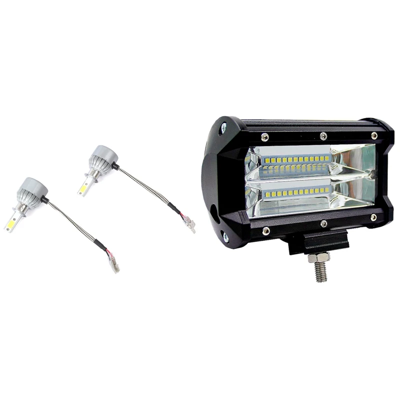 

2 шт., автомобильные светодиодсветильник лампы COB H3 36 Вт 7600 лм