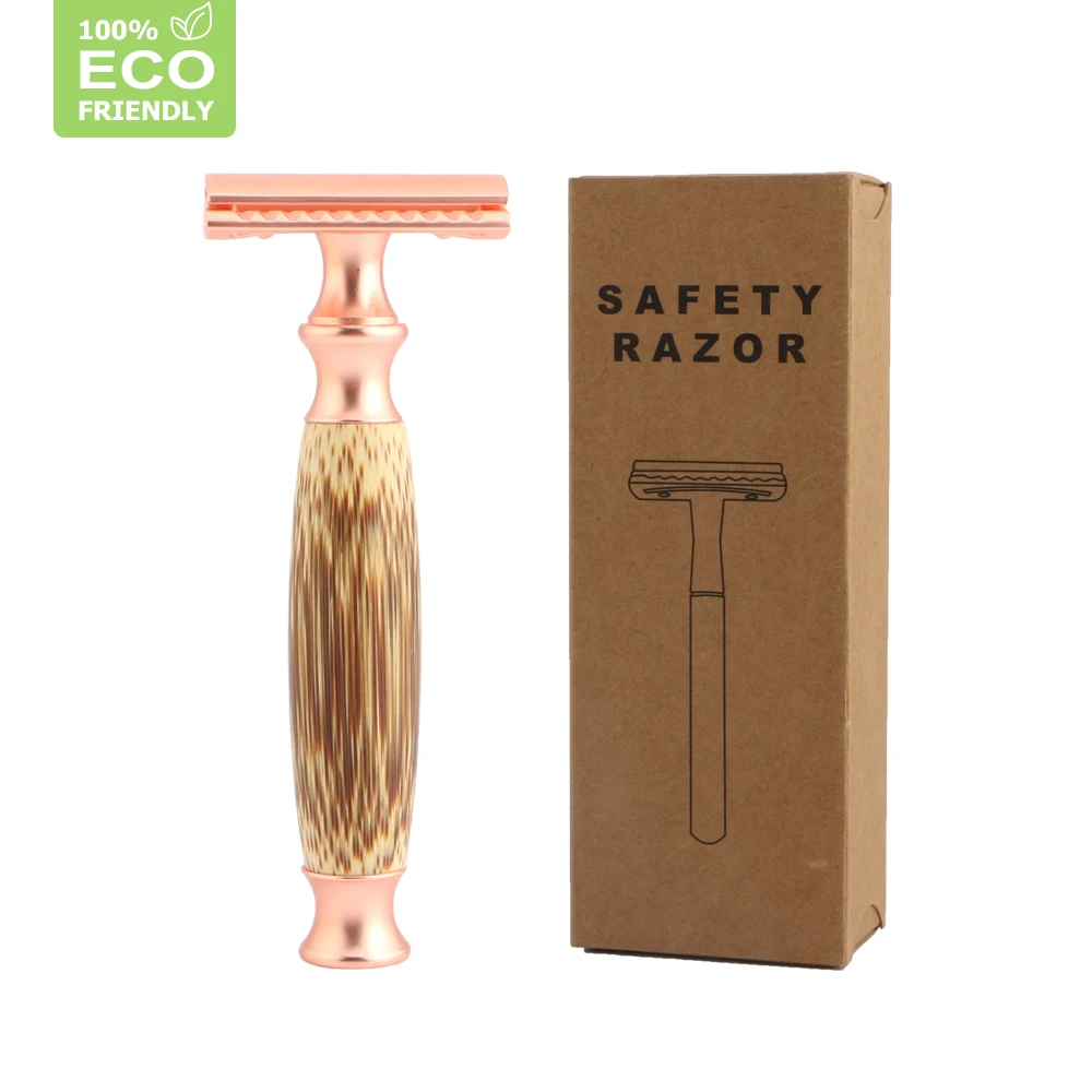Edieu Double Edge Safety Razor for Mens Shaving or Women Hair Removal ,Eco Friendly Razor with Natural Bamboo Handle Zero Waste