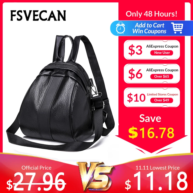 Женский рюкзак из мягкой кожи на каждый день легкий мини для путешествий девочек