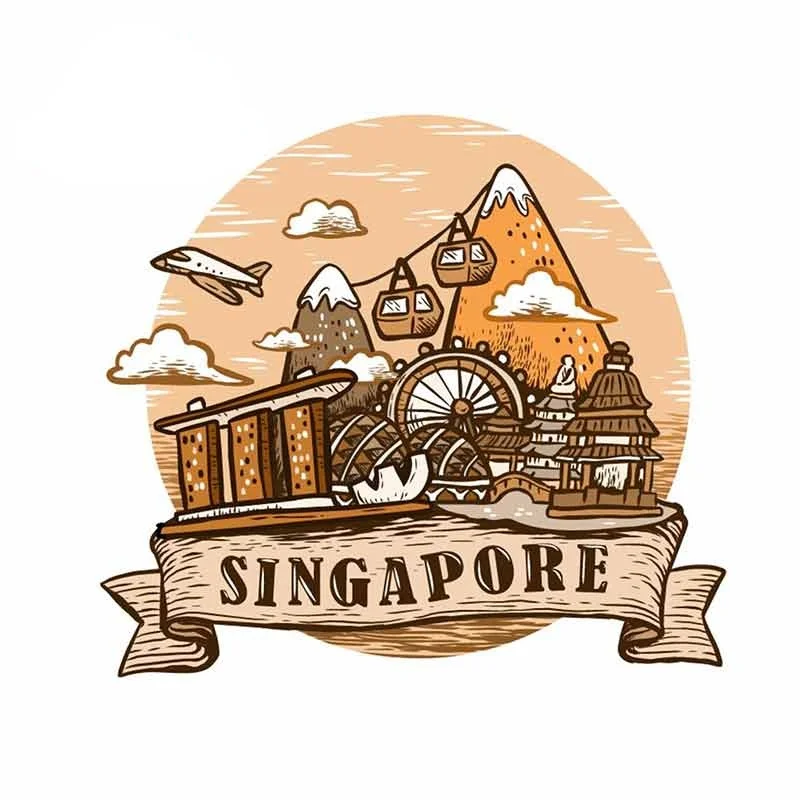 13 см x 11 9 для Сингапура мотоциклетные наклейки сделай сам окклюзия царапины аниме