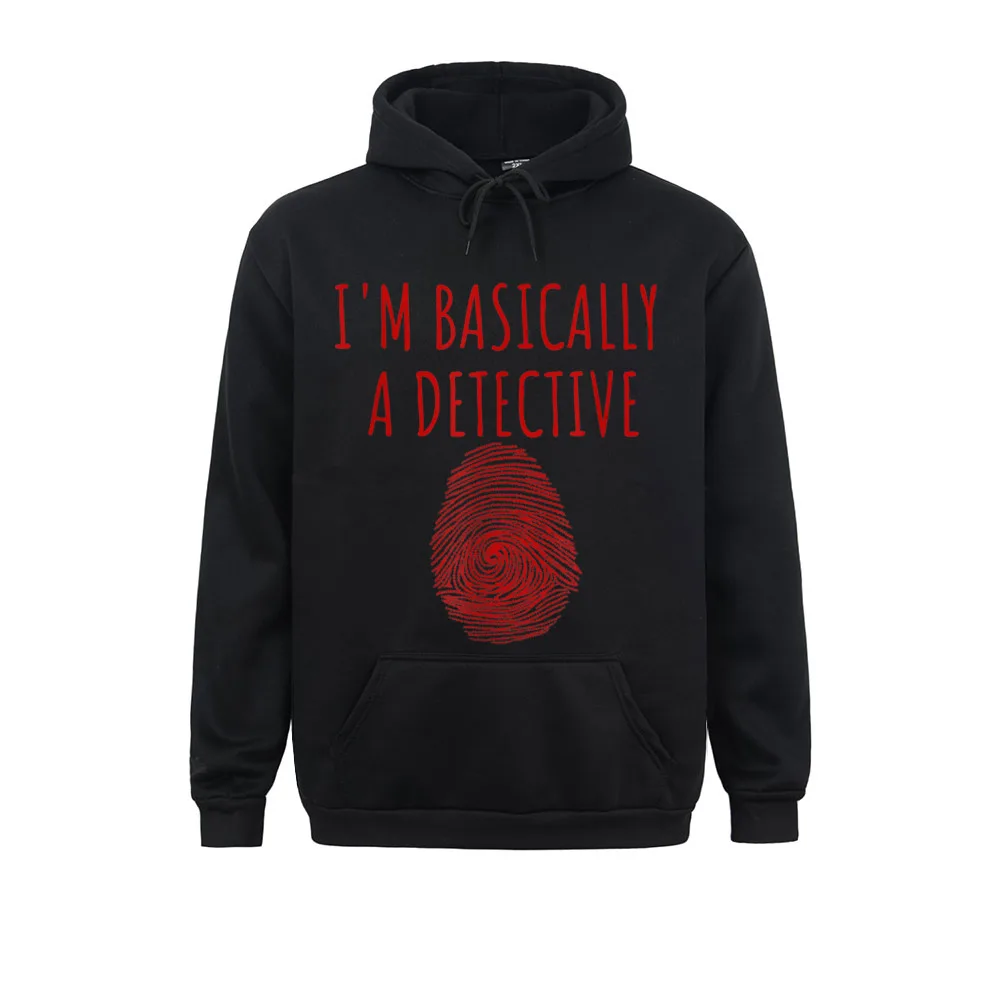 

Hoodies Clothes Im Basically A Detective True Crime Fan Fingerprint Winter Long Sleeve Men Sweatshirts 3D Printed Slim Fit