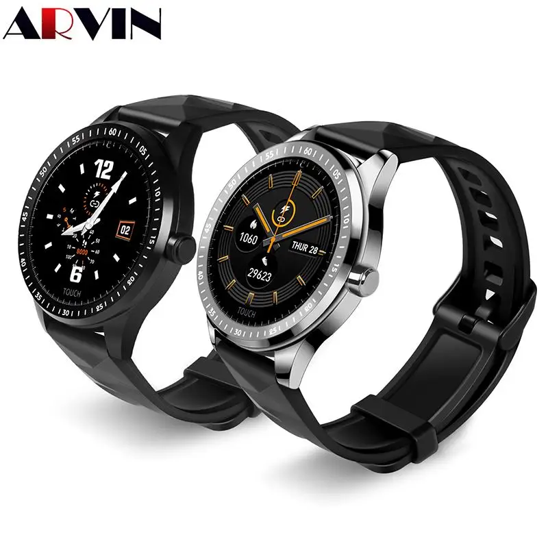 Arvin E1 деловые мужские длинные Смарт часы в режиме ожидания пульсометр трекер