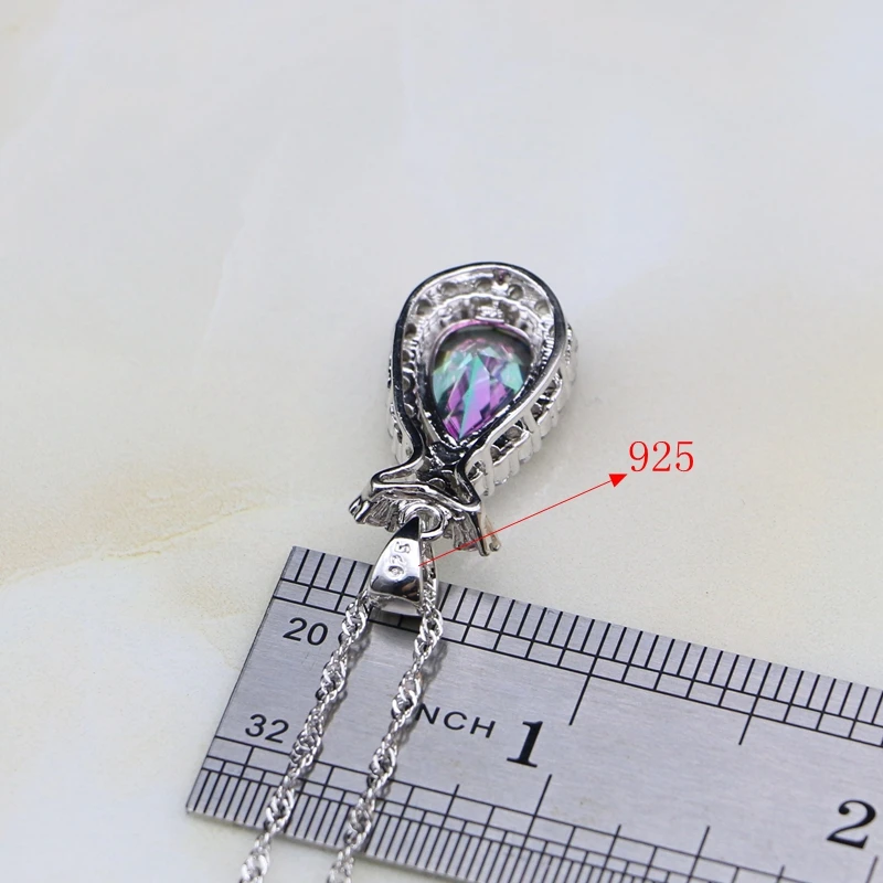 Женский комплект из колье серёг кольца и браслета серебра 925 пробы | Украшения